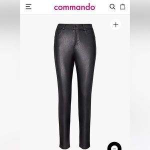 COMMANDO Faux stretch-leather skinny pants